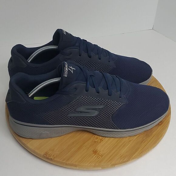 Skechers Go Walk 4  Mens Size 12 Shoes Blue and Grey Comfort Walking Sneakers - Picture 1 of 12